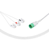 Spacelabs Compatible Disposable Direct-Connect ECG Lead Wire - 3 Leads Grabber Box of 10 - Pluscare Medical LLC