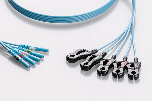 AAMI Radiolucent Disposable ECG Lead Wire AHA - 5 Leads Din Type/Grabber