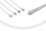 GE Compatible Reusable ECG lead wire - 4 Leads Snap - Pluscare Medical LLC