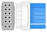 GE/Marquette Compatible Disposable ECG Lead Wire - IEC-6 Leads Grabber Box of 10 - Pluscare Medical LLC