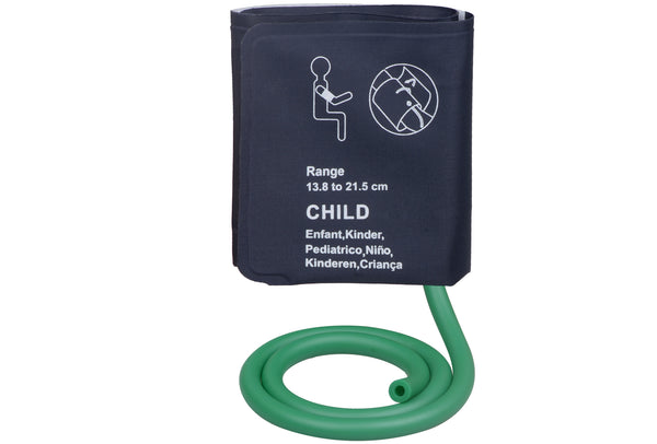 Reusable NIBP Bladderless Cuff without Connector - Single Tube Pediatric 13.8-21.5cm - Pluscare Medical LLC