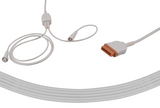GE Healthcare Compatible Cardiac Output Cable - 2104180-002/2104180-001 - 4.8M(16FT) - Pluscare Medical LLC