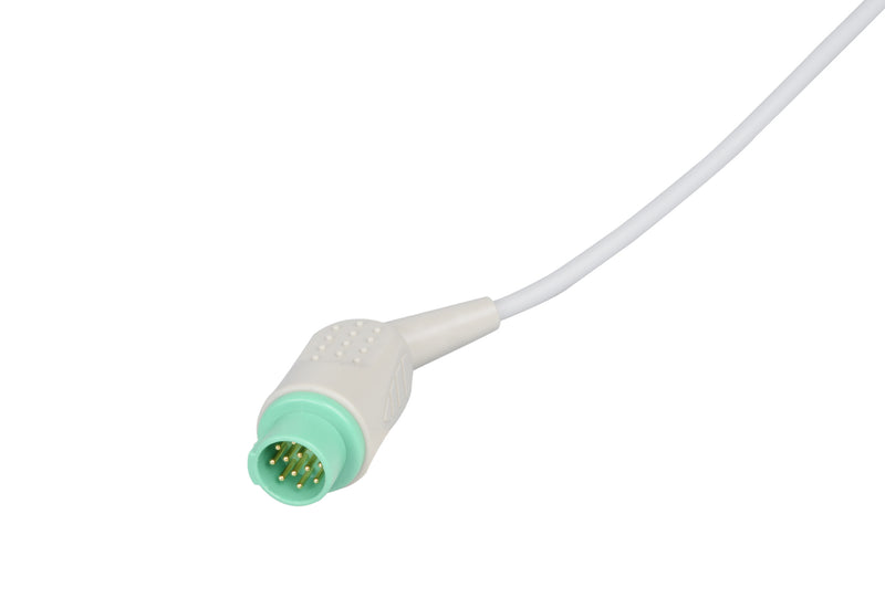 Fukuda Compatible One Piece Reusable ECG Cable - 10 Leads Snap - Pluscare Medical LLC