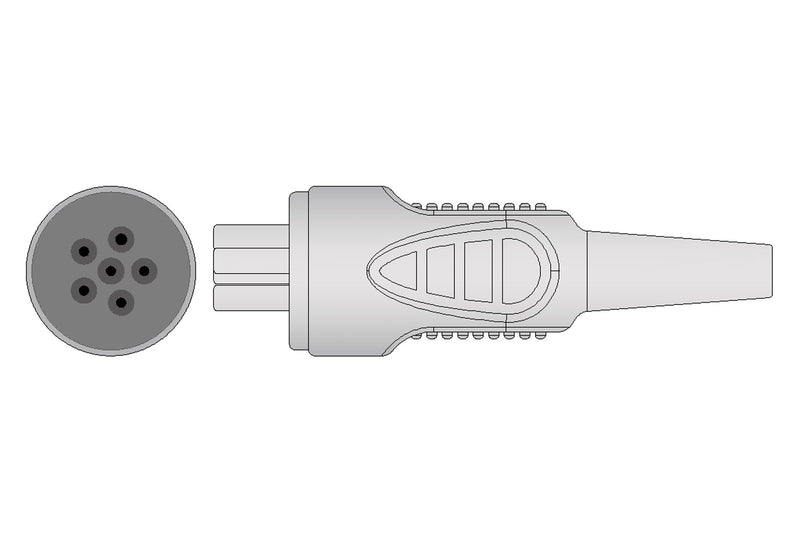 COLIN Compatible One Piece Reusable ECG Cable - 3 Leads Snap - Pluscare Medical LLC