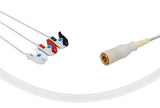 COLIN Compatible One Piece Reusable ECG Cable 3 Leads Grabber
