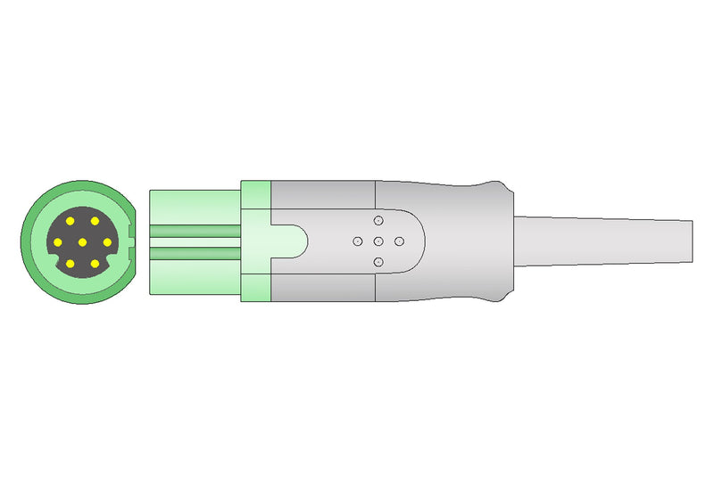 Siemens Compatible One Piece Reusable ECG Cable - 3 Leads Grabber - Pluscare Medical LLC