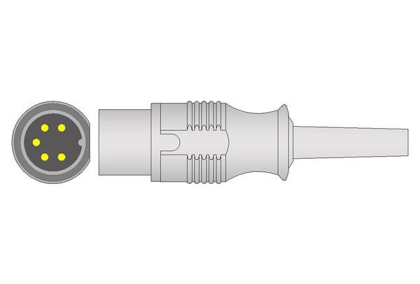 CAS Compatible One Piece Reusable ECG Cable - 3 Leads Grabber - Pluscare Medical LLC