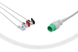 Biolight Compatible One Piece Reusable ECG Cable 3 Leads Grabber