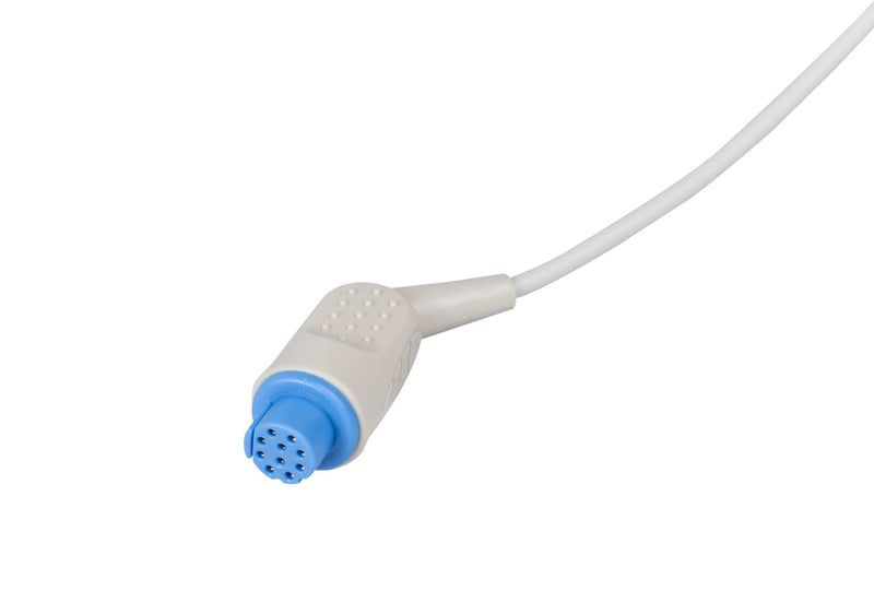 Datex Compatible One Piece Reusable ECG Cable - 3 Leads Snap - Pluscare Medical LLC