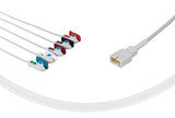 MEK Compatible One Piece Reusable ECG Cable 5 Leads Grabber