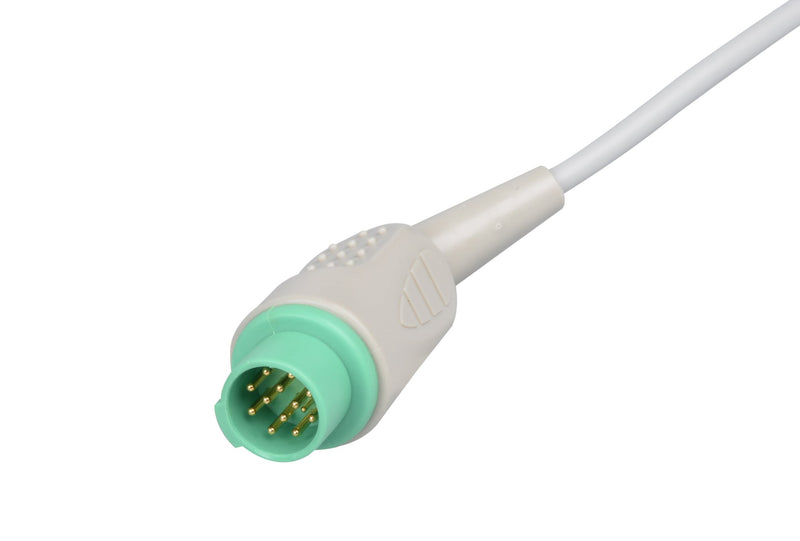 Mennen Compatible One Piece Reusable ECG Cable - 5 Leads Grabber - Pluscare Medical LLC