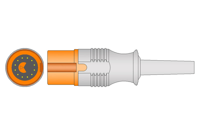 Fukuda Compatible IBP Adapter Cable - Medex Abbott Connector - Pluscare Medical LLC