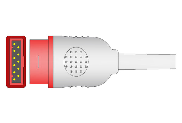 Marquette Compatible IBP Adapter Cable - Medex Logical Connector - Pluscare Medical LLC