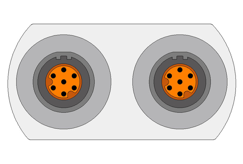 Siemens Compatible IBP Adapter Cable - Round/ 7-Pin Connector/ Keyed - Pluscare Medical LLC