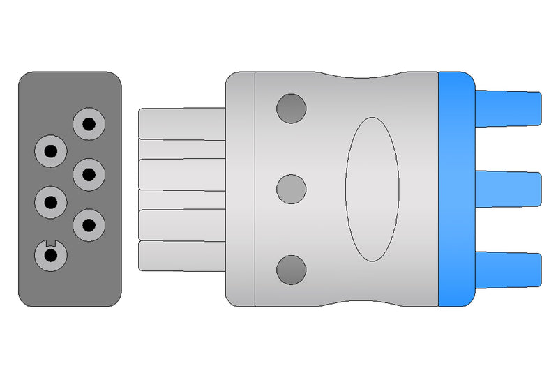 Colin Compatible Reusable ECG Lead Wire - 3 Leads Snap - Pluscare Medical LLC