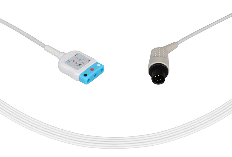 AAMI 6Pin Compatible ECG Trunk Cables 3 Leads,Din Style 3-pin