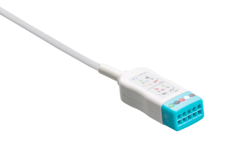 AAMI 6Pin Compatible ECG Trunk cable - 5 Leads/Datascope 5-pin - Pluscare Medical LLC