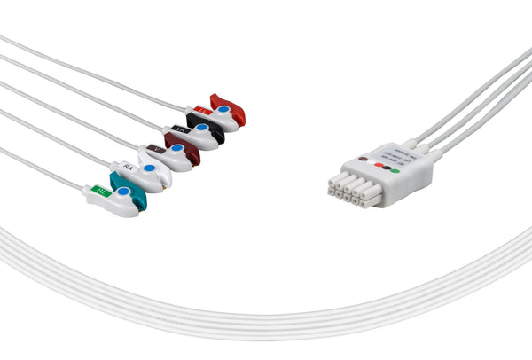 Datascope Compatible Reusable ECG Lead Wires 5 Leads Grabber