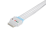 Datex Compatible Reusable ECG Lead Wire - 5 Leads Snap - Pluscare Medical LLC
