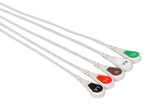 Datex Compatible Reusable ECG Lead Wire - 5 Leads Snap - Pluscare Medical LLC