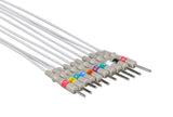 Burdick Compatible One Piece Reusable EKG Cable - 3mm Needle - Pluscare Medical LLC