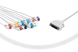 Mortara Compatible One Piece Reusable EKG Cable-9293-022-50 Grabber 