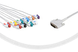 Nihon Kohden Compatible One Piece Reusable EKG Cable-BA-903D Grabber 