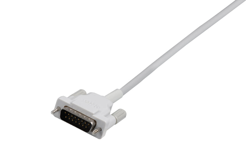 Schiller (Long Screw) Compatible One Piece Reusable EKG Cable - 3mm Needle - Pluscare Medical LLC