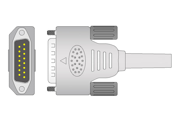 Edan Compatible One Piece Reusable EKG Cable - 4mm Banana - Pluscare Medical LLC