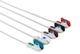 Philips Compatible Reusable ECG Lead Wire - 5 Leads Grabber - Pluscare Medical LLC