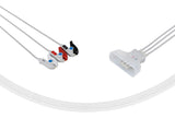 Philips Compatible ECG Telemetry cable - 3 Leads Grabber - Pluscare Medical LLC
