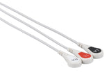Philips Compatible ECG Telemetry cable - 3 Leads Snap - Pluscare Medical LLC