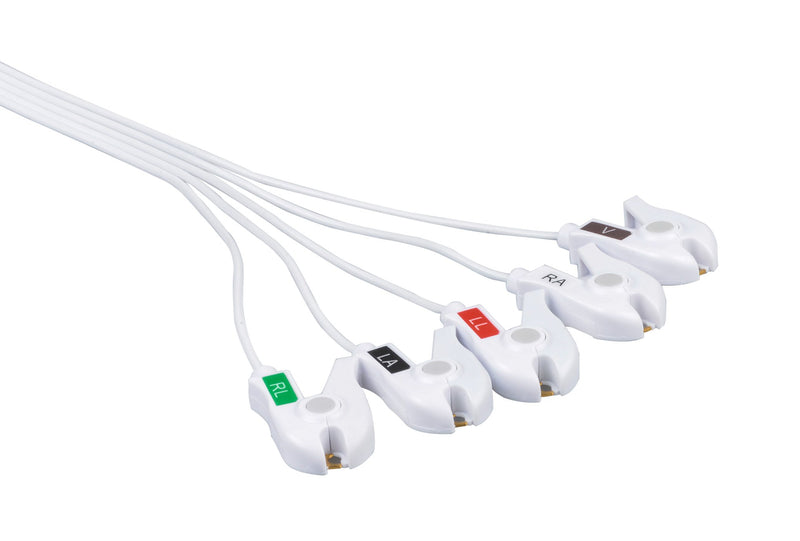Philips Compatible ECG Telemetry cable - 5 Leads Grabber Box of 10 - Pluscare Medical LLC
