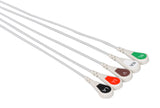 Philips Compatible ECG Telemetry cable - 5 Leads Snap - Pluscare Medical LLC