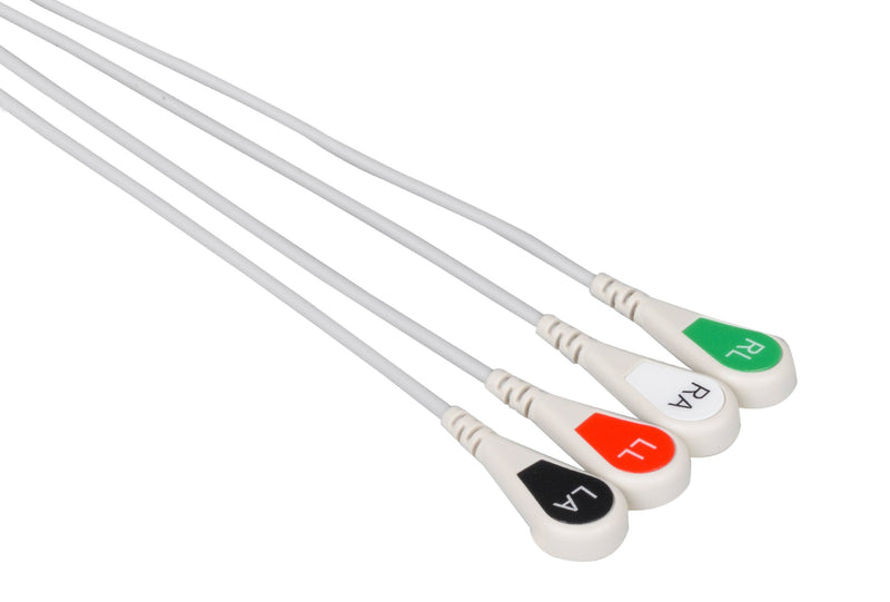 Medtronic Compatible Reusable ECG Lead Wire - 4 Leads Snap - Pluscare Medical LLC