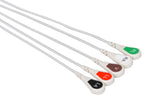 Mennen Compatible Reusable ECG Lead Wire - 5 Leads Snap - Pluscare Medical LLC