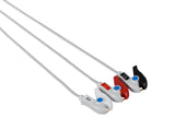GE Vivid Compatible Reusable ECG Lead Wire - 3 Leads Grabber - Pluscare Medical LLC