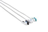 GE/Marquette Compatible Reusable ECG Lead Wire - 3 Leads Grabber - Pluscare Medical LLC