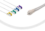 GE Compatible Reusable ECG lead wire - 4 Leads Snap - Pluscare Medical LLC
