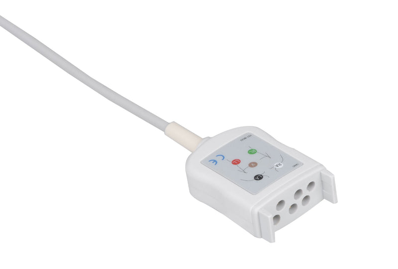 Nihon Kohden Compatible ECG Trunk cable - 5 Leads/Nihon Kohden 6-pin - Pluscare Medical LLC