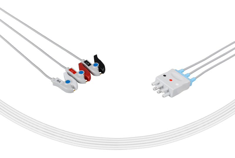 Nihon Kohden BR-019 Compatible Reusable ECG Lead Wires 3 Leads Grabber