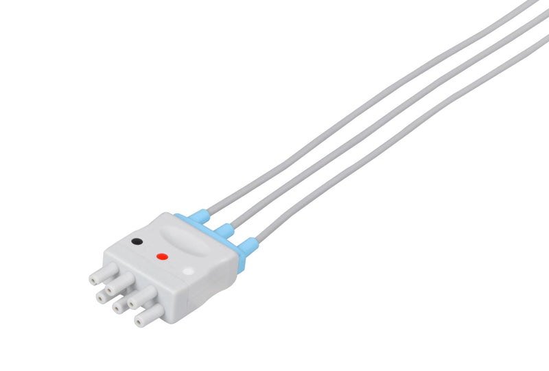 Nihon Kohden BR-019 Compatible Reusable ECG Lead Wire - 3 Leads Grabber - Pluscare Medical LLC
