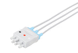 Nihon Kohden BR-019 Compatible Reusable ECG Lead Wire - 3 Leads Snap - Pluscare Medical LLC