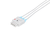 Nihon Kohden BR-903 Compatible Reusable ECG Lead Wire - 3 Leads Snap - Pluscare Medical LLC
