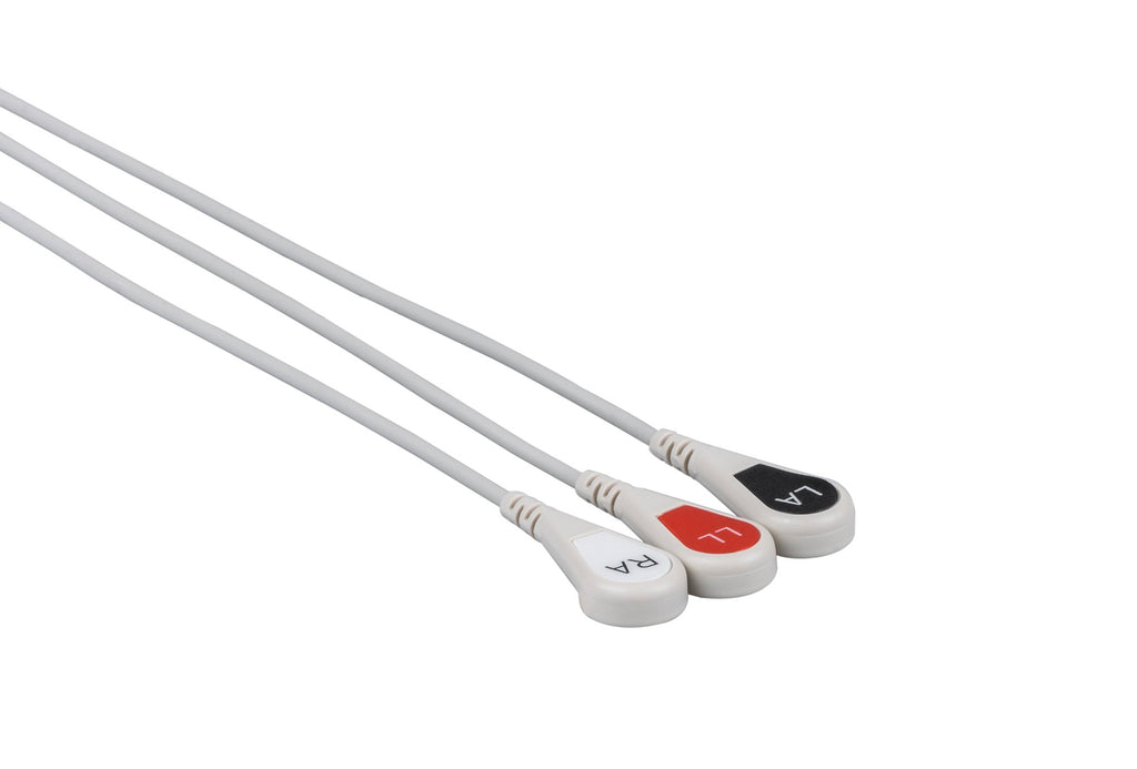 ALPTA Nihon Kohden BR-903P Compatible 3-Lead ECG Cable Leadwires