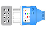 Nihon Kohden BR-903 Compatible Disposable ECG Lead Wire - 6 Leads Grabber Box of 10 - Pluscare Medical LLC