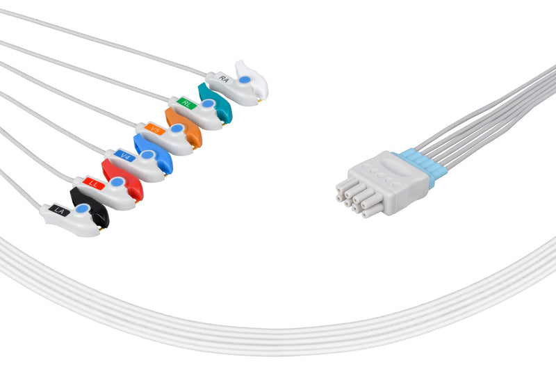 Nihon Kohden BR-906 Compatible Reusable ECG Lead Wires 6 Leads Grabber