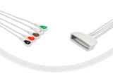 Philips MX40 Compatible Reusable ECG Lead Wires 5 Leads Snap