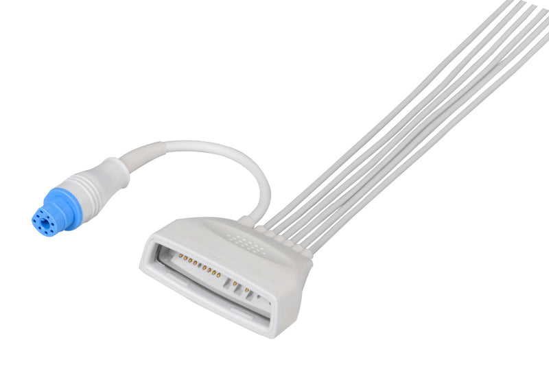 Mx40 Label Philips MX40 with SpO2 Compatible Reusable ECG Lead Wire - 6 Leads Snap ...