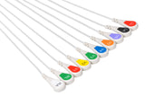 Philips Compatible Diagnostic ECG Cardiography shielded - 10 Leads Snap - Pluscare Medical LLC